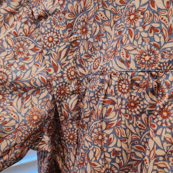 A.N.A Boho Floral Long Sleeve Blouse Sz XXL - Picture 3 of 8
